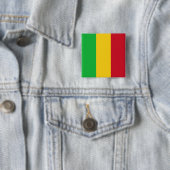 Malian Flag Vierkante Button 5,1 Cm (In situ)