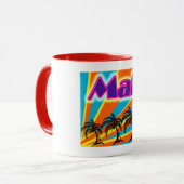 Malibu 5 Palm Trees Mug Cup (Devant gauche)