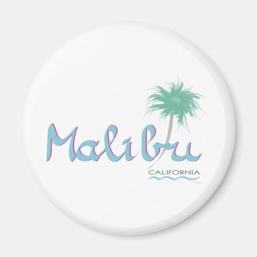 Malibu, aimant rond CA (Devant)