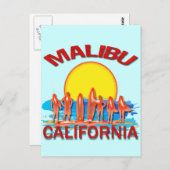MALIBU BEACH CALIFORNIA BRIEFKAART (Voorkant / Achterkant)