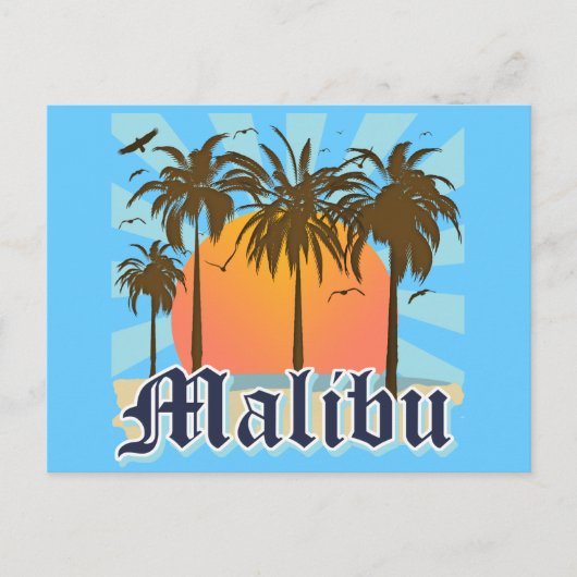 Malibu Beach California CA Briefkaart (Voorkant)