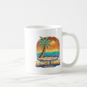 Malibu Beach California  Distress Souveni Koffiemok