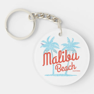 Malibu Beach Californië Vakantie VS Vervaaagd Sleutelhanger