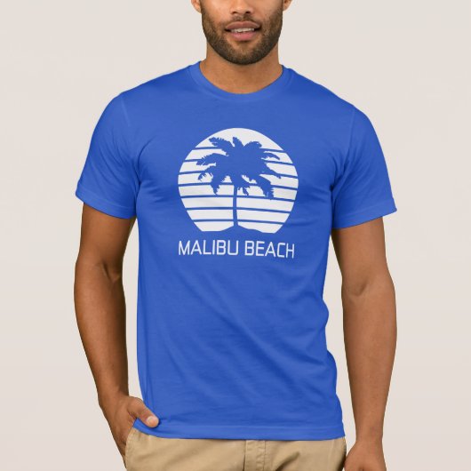 Malibu Beach Retro T-shirt (Voorkant)