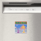 "Malibu Beach" Surfer Magnet Magneet (Insitu (Vaatwasser))