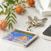 "Malibu Beach" Surfer Sleutelhanger (Zijkant)