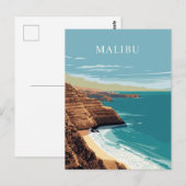 Malibu California Coastal Cliffs Briefkaart (Voorkant / Achterkant)