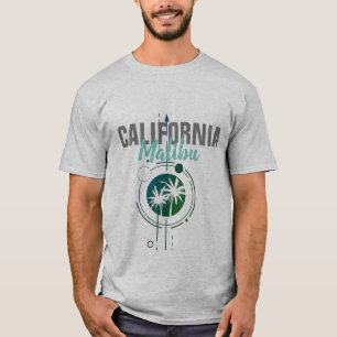 Malibu California Geometric Palms T-shirt