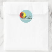 Malibu California Souvenir Ronde Sticker (Tas)