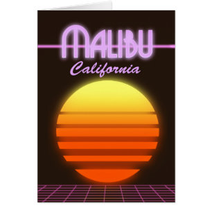 Malibu California sunset reisposter
