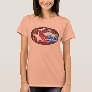 Malibu California surfer golft dameskunsten t-shir T-shirt