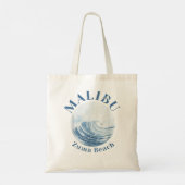 Malibu California Zuma Beach Waves Vacatio Tote Bag (Achterkant)