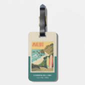 Malibu, Californië Bagagelabel (Achterkant verticaal)