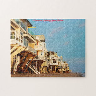 Malibu Californië. Kerstgroeten Legpuzzel