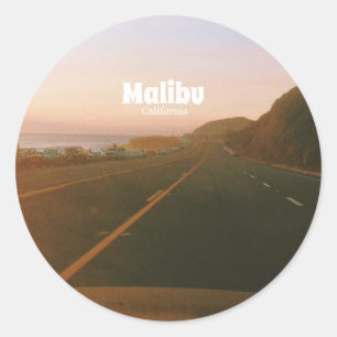 Malibu, Californië Roadtrip Ronde Sticker