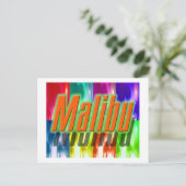"Malibu" Colorful Palms Briefkaart (Staand voorkant)