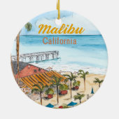 Malibu Los Angles California Ornament (Achterkant)