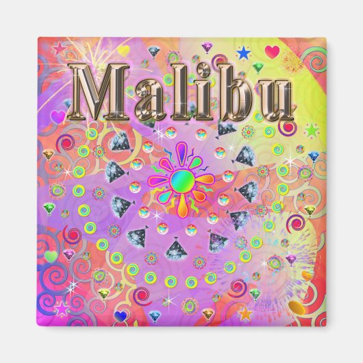 Malibu Lucky Golden Magnet (Devant)