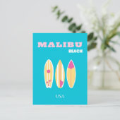Malibu, Malibu Beach, Tropical, Preppy, Preppy Art Feestdagenkaart (Staand voorkant)