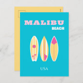 Malibu, Malibu Beach, Tropical, Preppy, Preppy Art Feestdagenkaart (Voorkant / Achterkant)