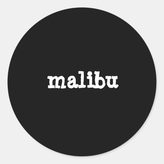 Malibu-sticker Ronde Sticker (Voorkant)