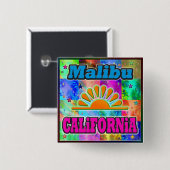 Malibu Sun en Palms Button (Voorkant /achterkant)