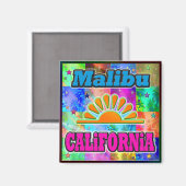 Malibu Sun & Palms Magnet (Recto/Verso)