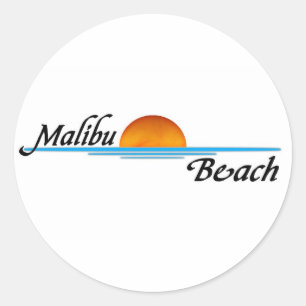 Malibu Sunset Ronde Sticker