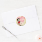 Malicious Valentijn Girl Ronde Sticker (Envelop)