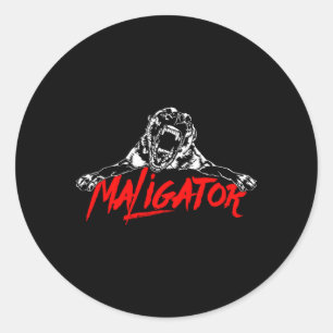 Maligator Belgian Malinois Hund Ronde Sticker