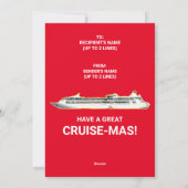 Maligayang Pask-OH SHIP! Rood/goudkerstfeestje Feestdagenkaart (Achterkant)