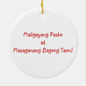 Maligayang Pasko Keramisch Ornament (Achterkant)