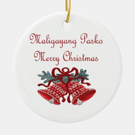 Maligayang Pasko Keramisch Ornament (Voorkant)