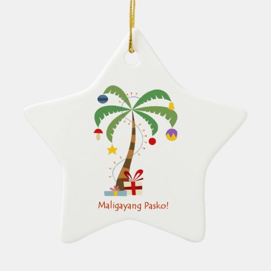 Maligayang Pasko ! Ornement d'arbre de Noël (Devant)
