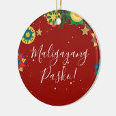 Maligayang Pasko Personalized Filipino Christmas Keramisch Ornament (Links)