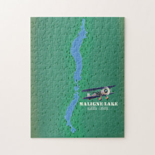 Maligne meer alberta Canada meer kaart Legpuzzel