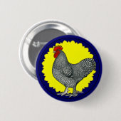 Maline Rooster Ronde Button 5,7 Cm (Voorkant /achterkant)