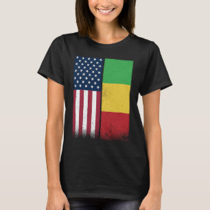 Malinese vlag , Verenigde Staten van Amerika en Ma T-shirt