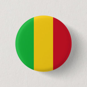 Malinese vlag, vlag van Mali Ronde Button 3,2 Cm