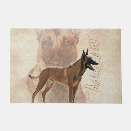 Malinois - Belgische herder - Mechelaar Deurmat (Voorkant)