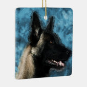 Malinois Belgische herder - Mechelaar Keramisch Ornament (Rechts)