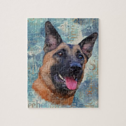 Malinois - Belgische herder - Mechelaar Legpuzzel (Verticaal)