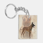 Malinois - Belgische herder - Mechelaar Sleutelhanger (Voorkant Links)