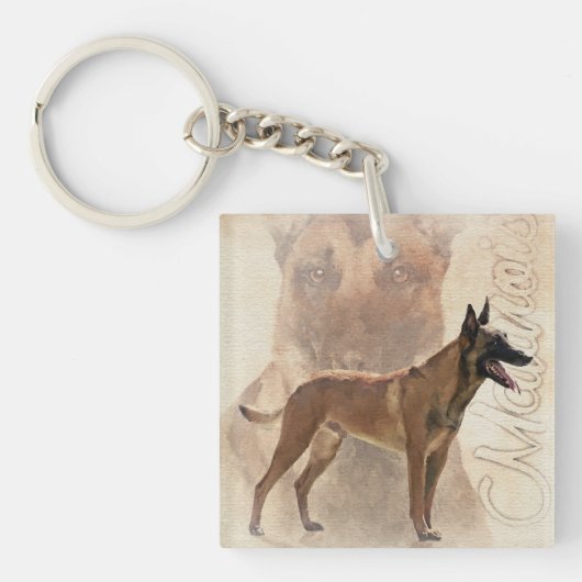 Malinois - Belgische herder - Mechelaar Sleutelhanger (Voorkant)