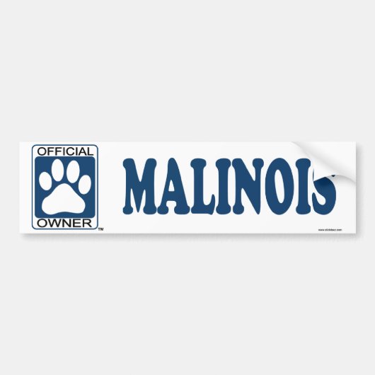 Malinois Blue Bumpersticker (Voorkant)