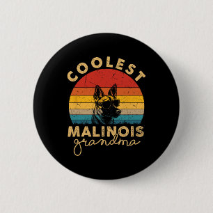 Malinois coolste oma geschenken voor vrouwen hond ronde button 5,7 cm