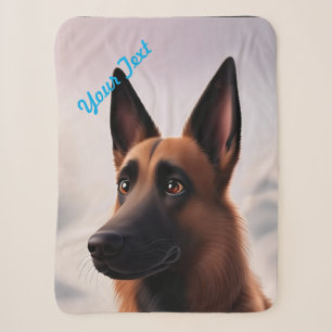 Malinois Dog Sherpa Deken