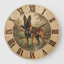Malinois Dog Wall Clock – Home Decor