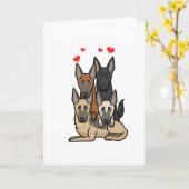 Malinois Dogs Kaart (Gele Bloem)