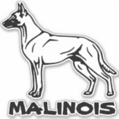 Malinois Herder Autoaufkleber Sticker (Voorkant)